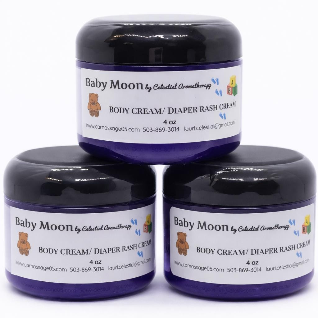 Handcrafted Baby Cream, Lavender Chamomile, Vegan Base
