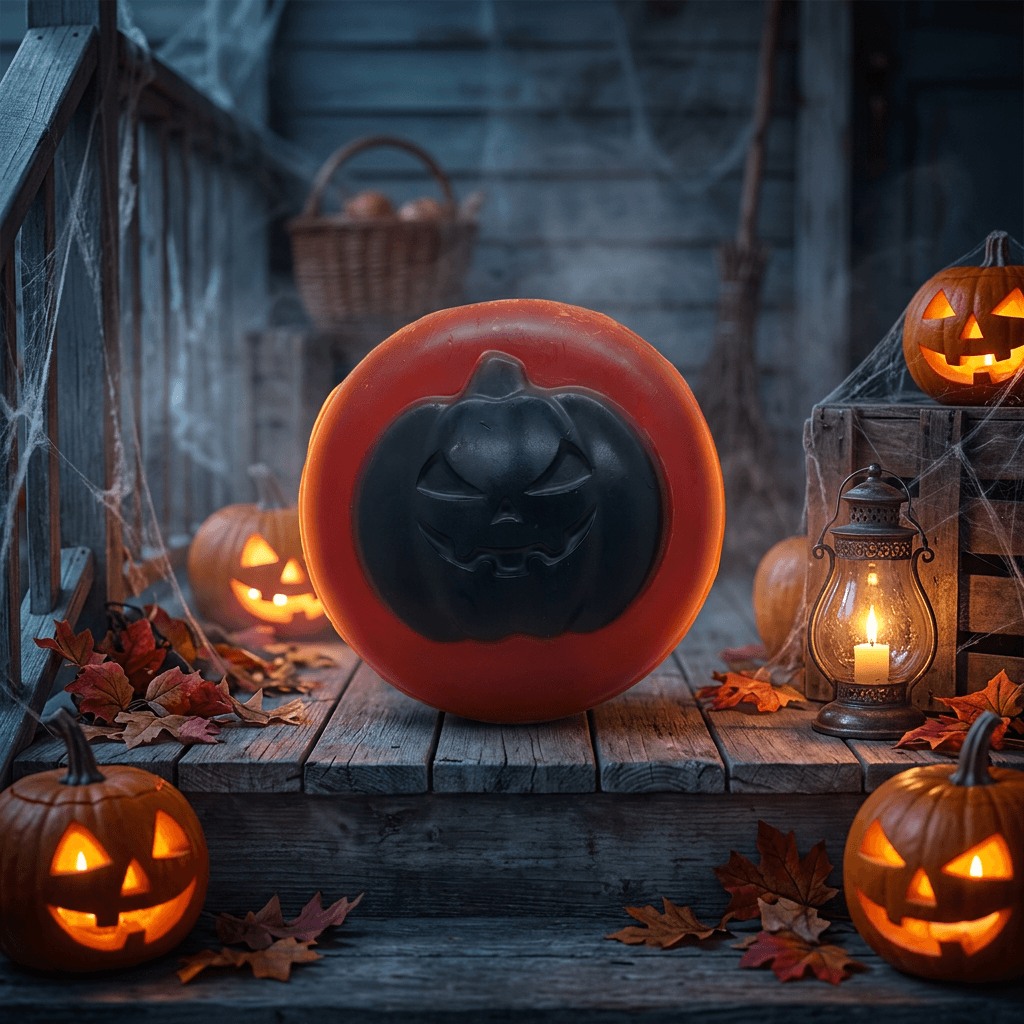 Spooky Jack-o'-Lantern Medallion | Handmade Halloween Decor & Gift