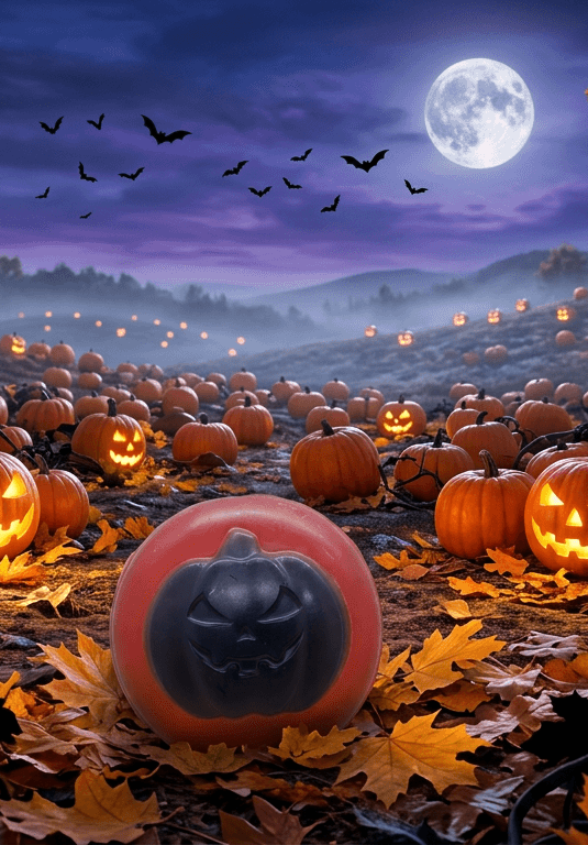 Spooky Jack-o'-Lantern Medallion | Handmade Halloween Decor & Gift