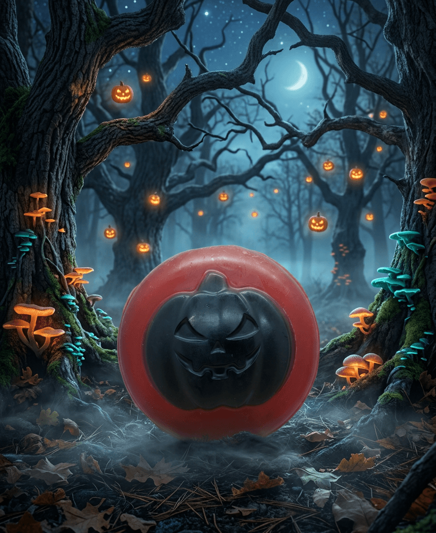 Spooky Jack-o'-Lantern Medallion | Handmade Halloween Decor & Gift