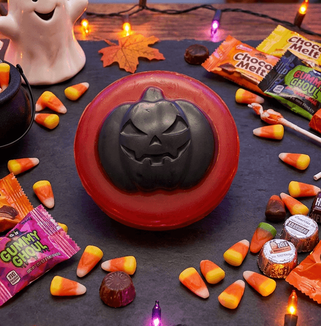 Spooky Jack-o'-Lantern Medallion | Handmade Halloween Decor & Gift