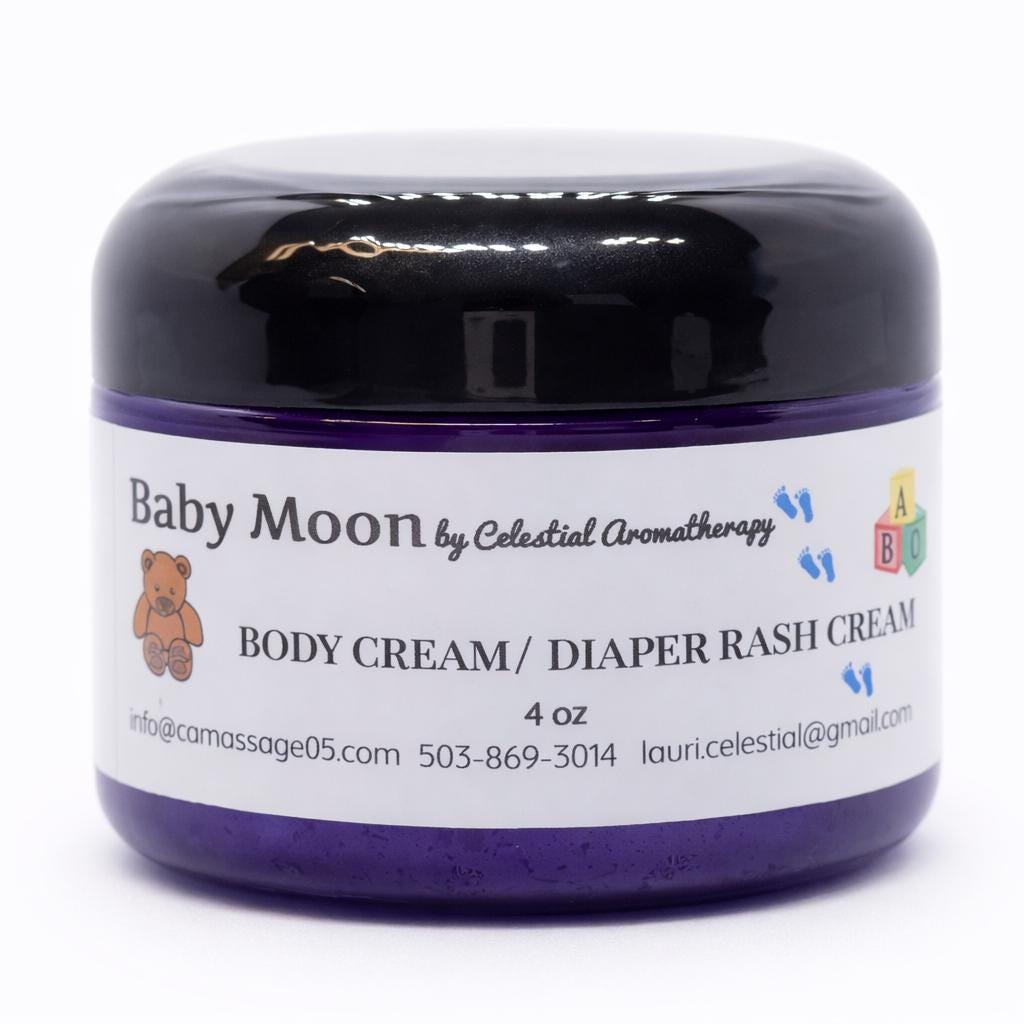 Handcrafted Baby Cream, Lavender Chamomile, Vegan Base