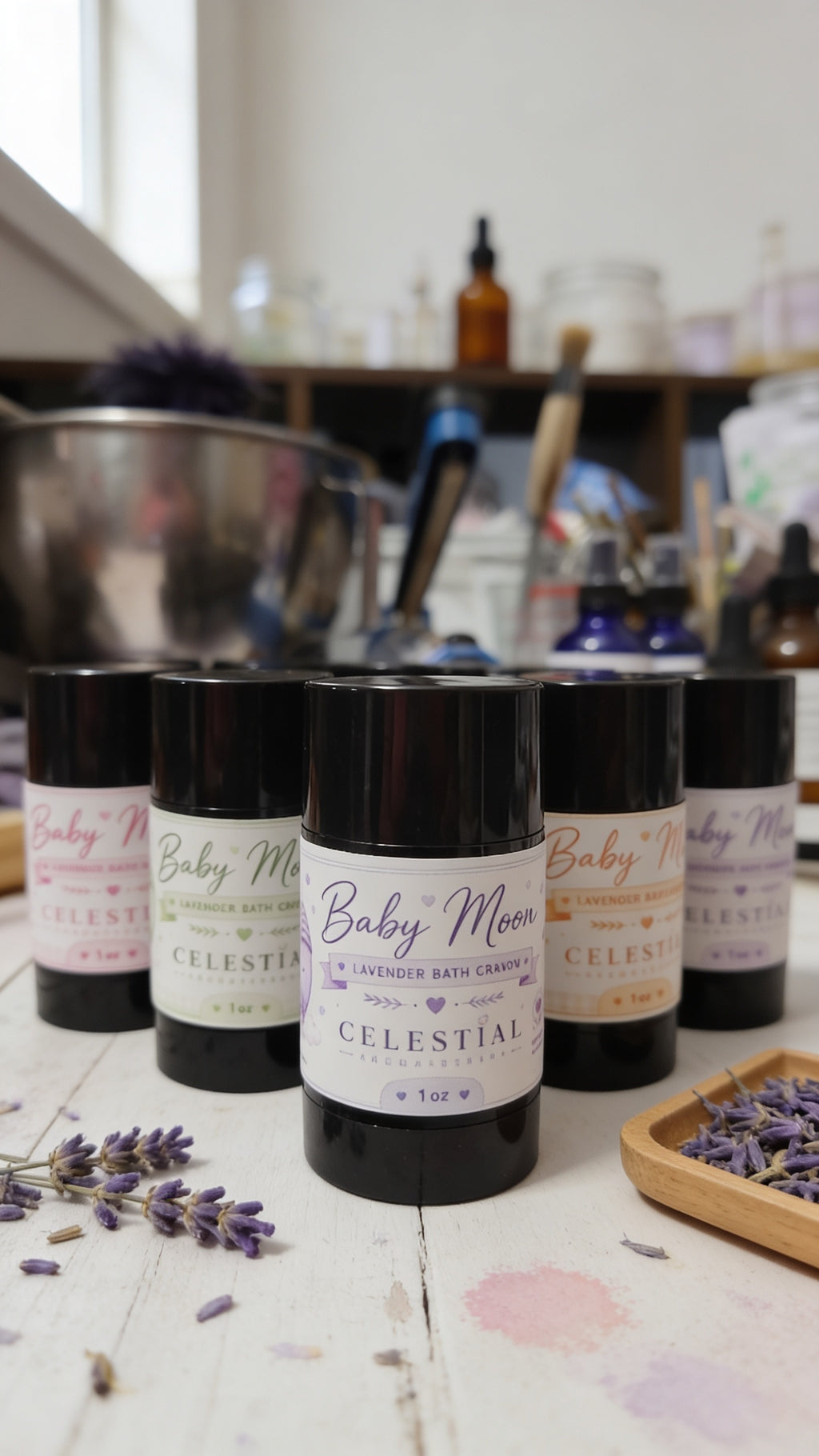 Baby Moon Lavender Bath Crayons