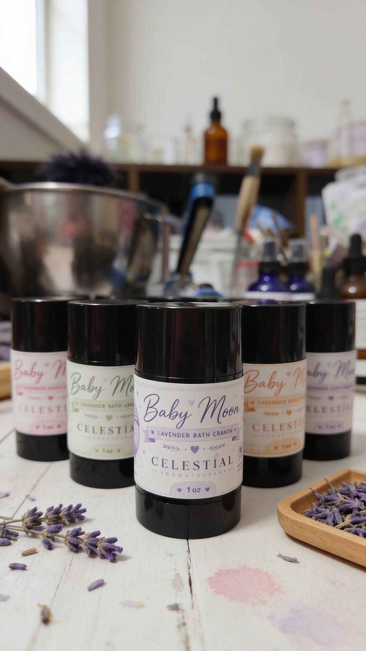 Baby Moon Lavender Bath Crayons